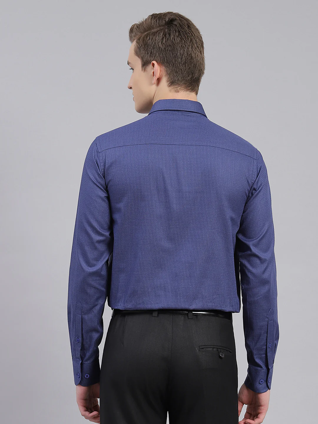 Men Navy Blue Printed Shirt - Image 5