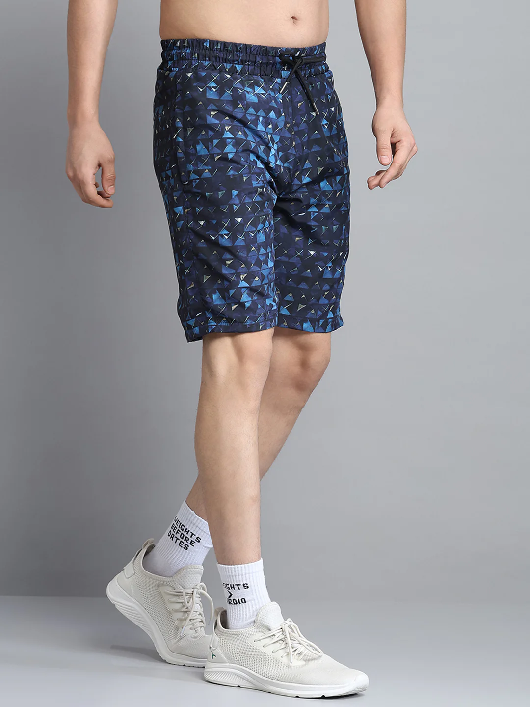 Men Navy Blue Printed Short - Image 4