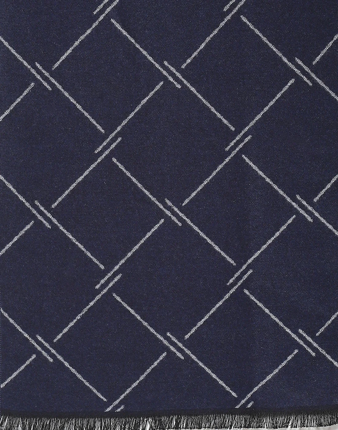 Men Navy Blue Self Design Muffler - Image 7