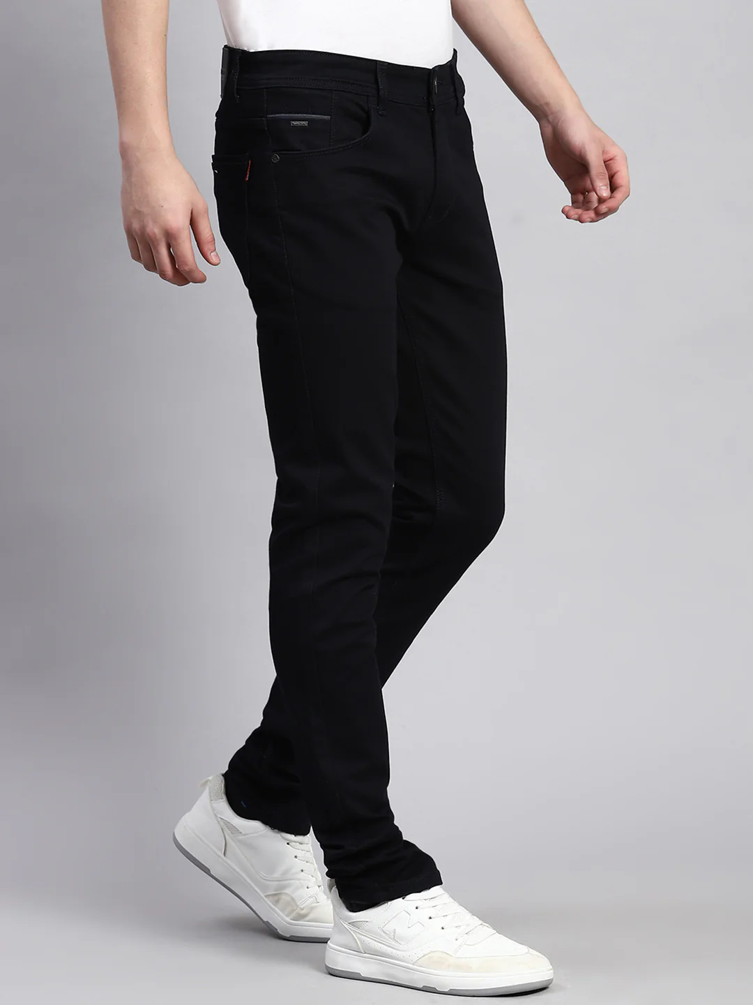 Men Navy Blue Skinny Fit Denim - Image 3