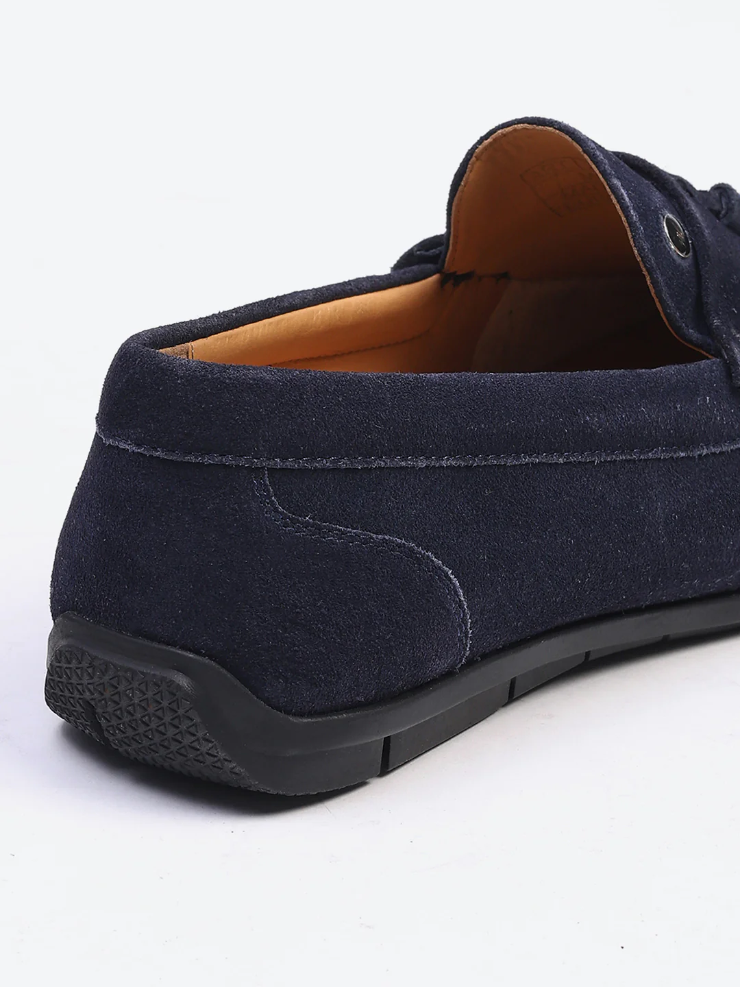 Men Navy Blue Slip on Genuine Leather Loafers - Image 9