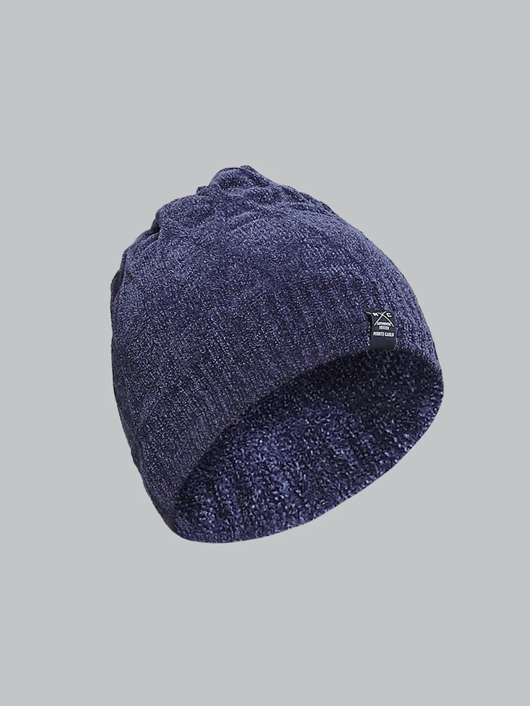 Men Navy Blue Solid Cap - Image 2