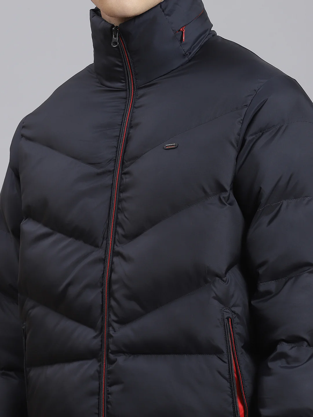 Men Navy Blue Solid Hooded Full Sleeve Jacket - Image 6