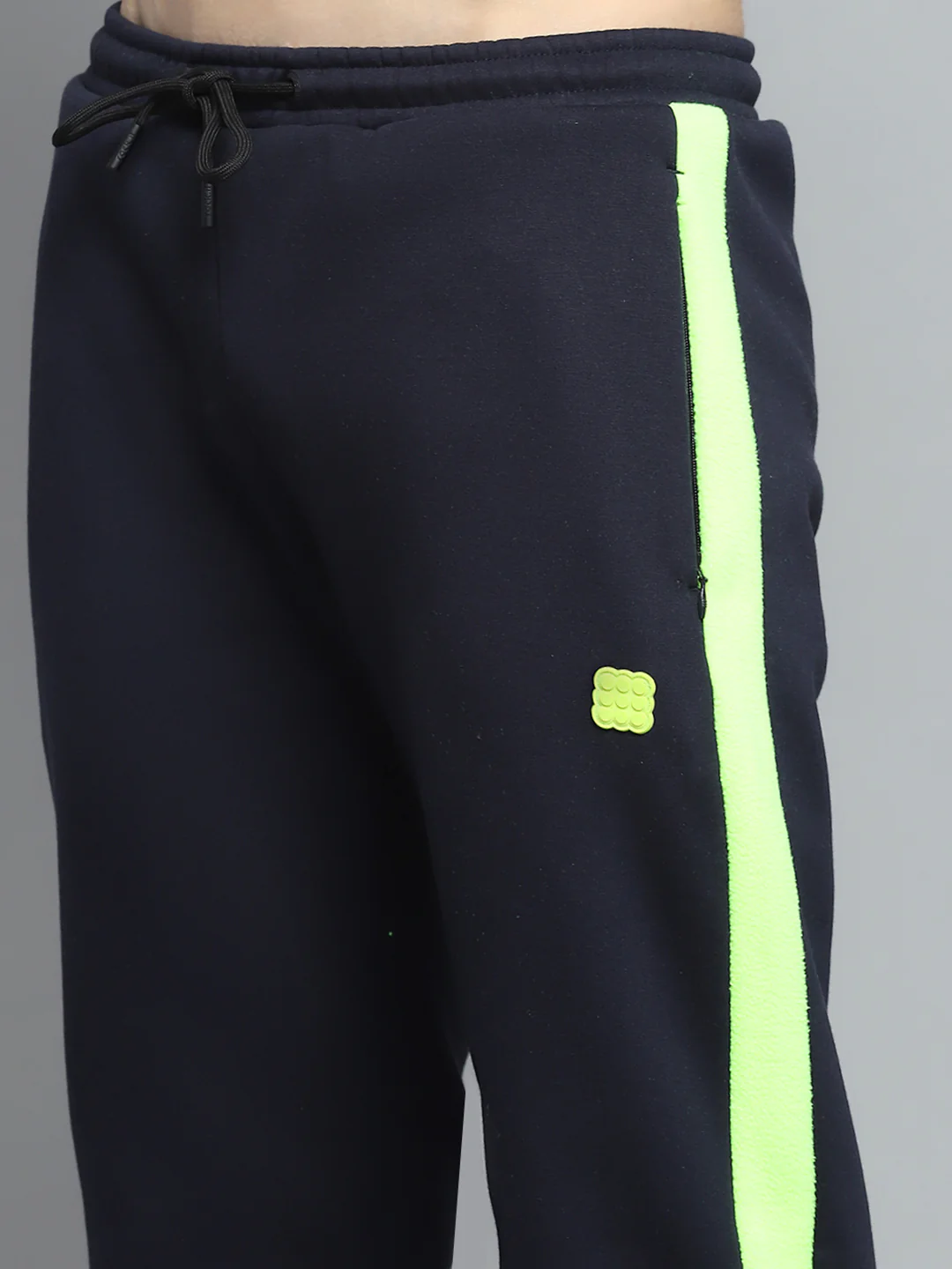 Rock.it Men Navy Blue Solid Hooded Full Sleeve Winter Tracksuit - Image 8