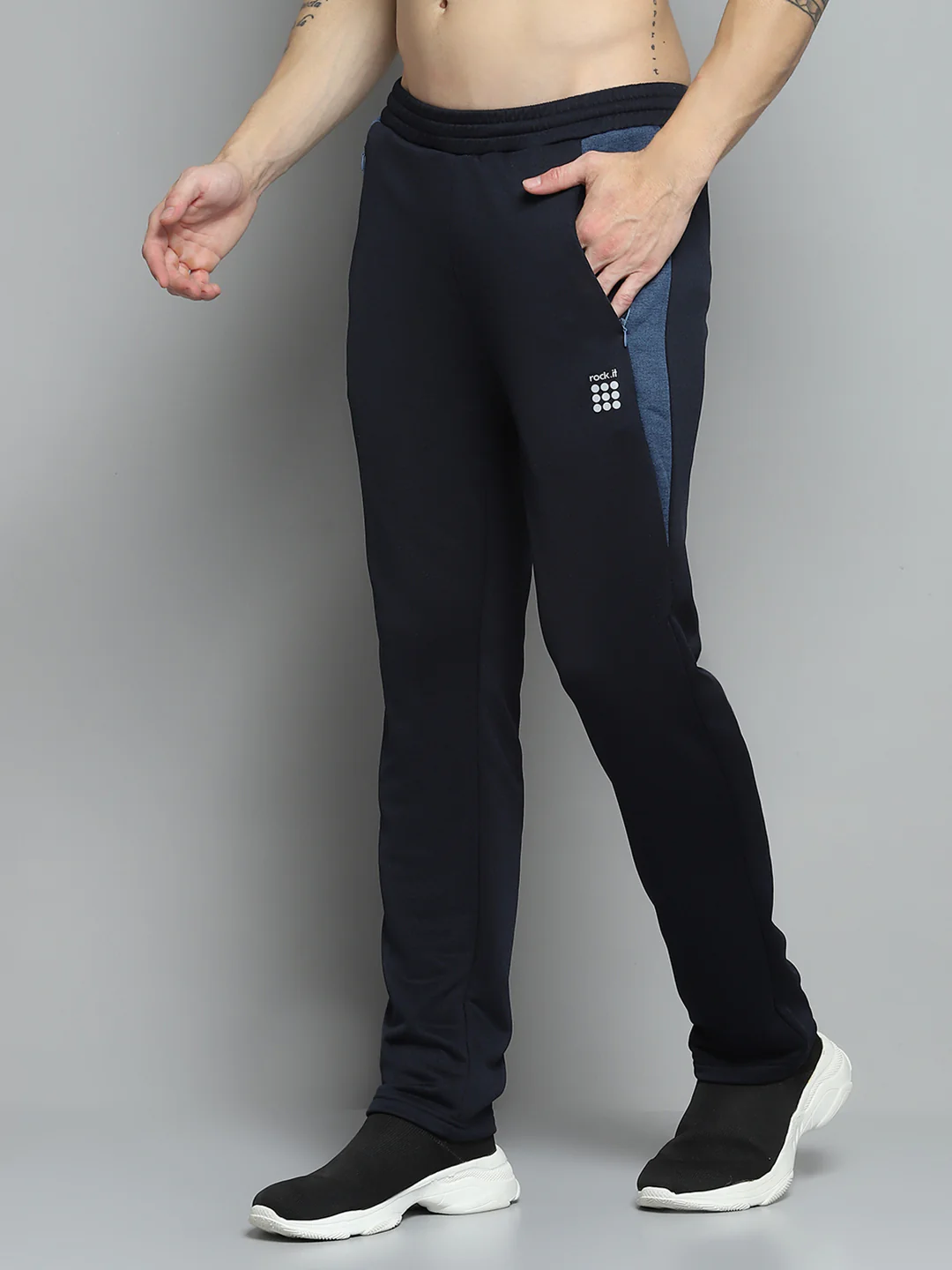 Rock.it Men Navy Blue Solid Lower - Image 3