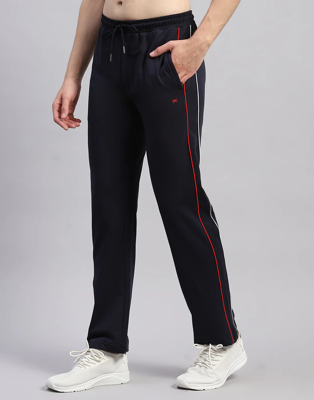 Men Navy Blue Solid Polo Collar Half Sleeve Lower Set - Image 8