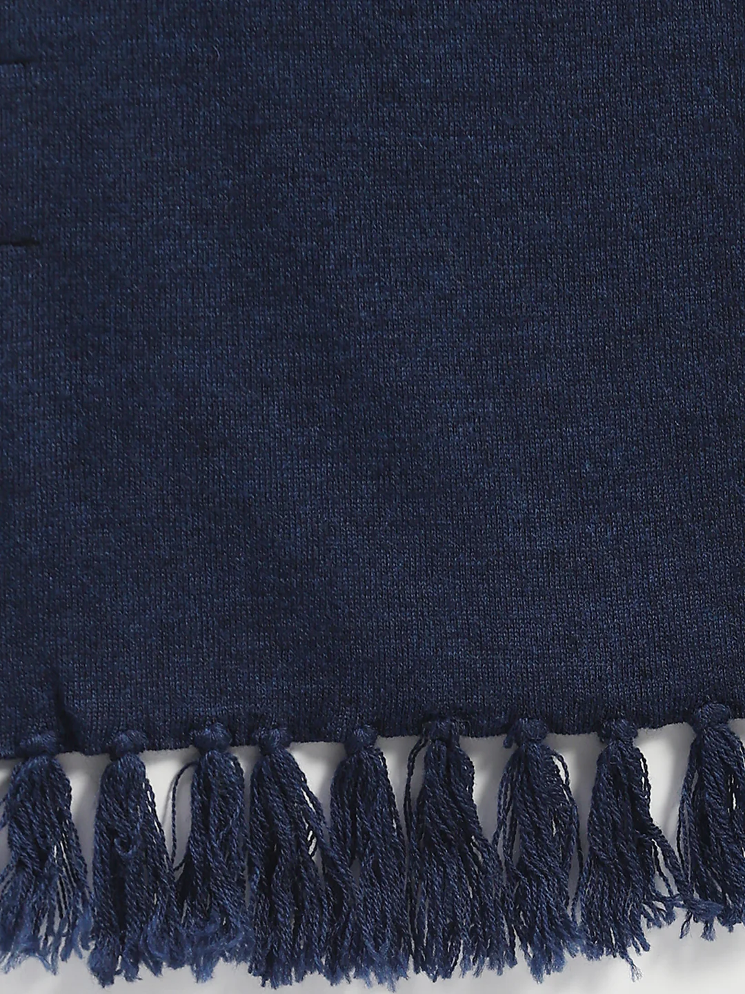Men Navy Blue Solid Pure Wool Muffler - Image 7