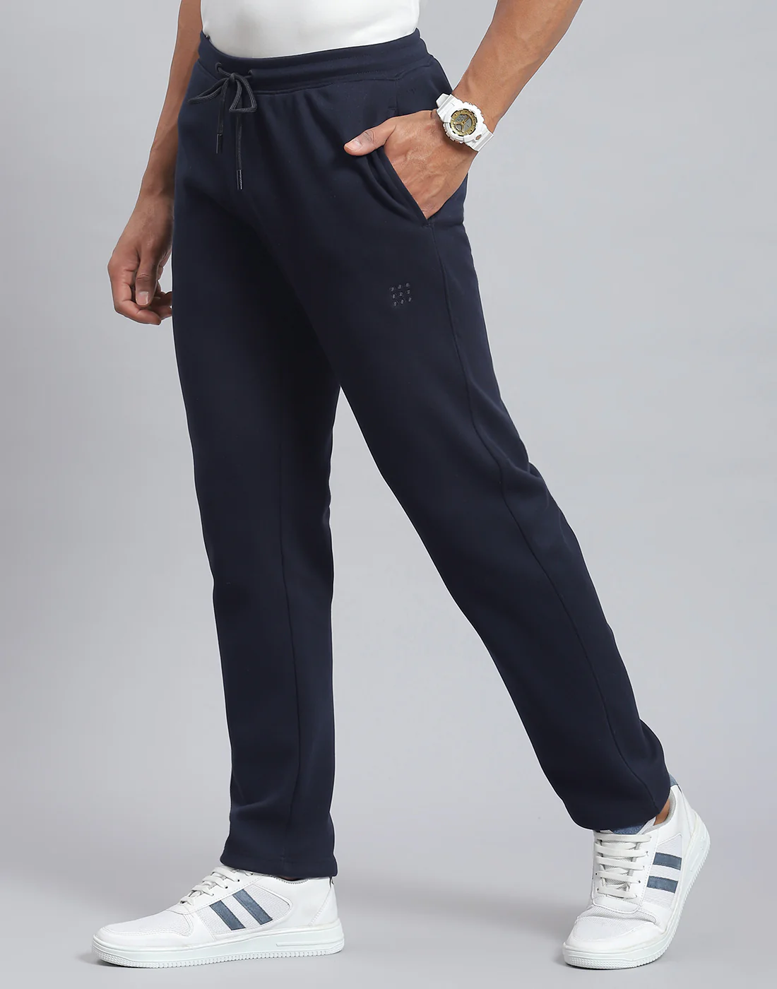 Rock.it Men Navy Blue Solid Regular Fit Winter Lower - Image 3