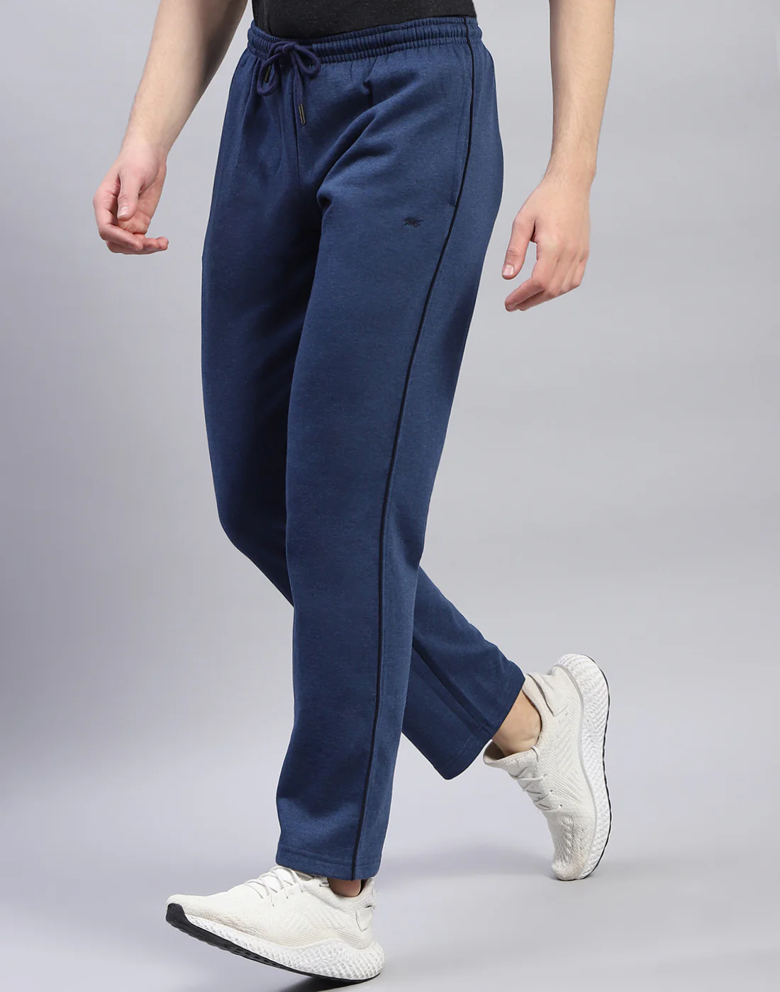 Men Navy Blue Solid Regular Fit Winter Lower - Image 3