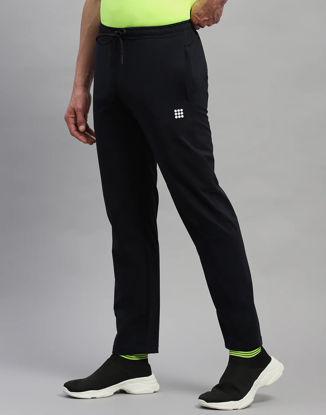 Rock.it Men Navy Blue Solid Regular Fit Lower