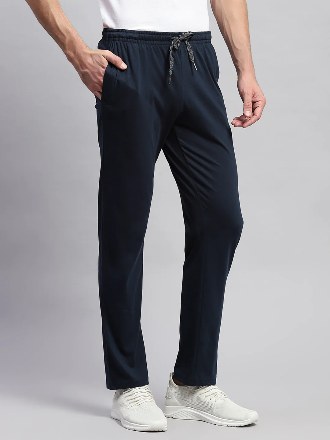 Men Navy Blue Solid Regular Fit Lower - Image 4