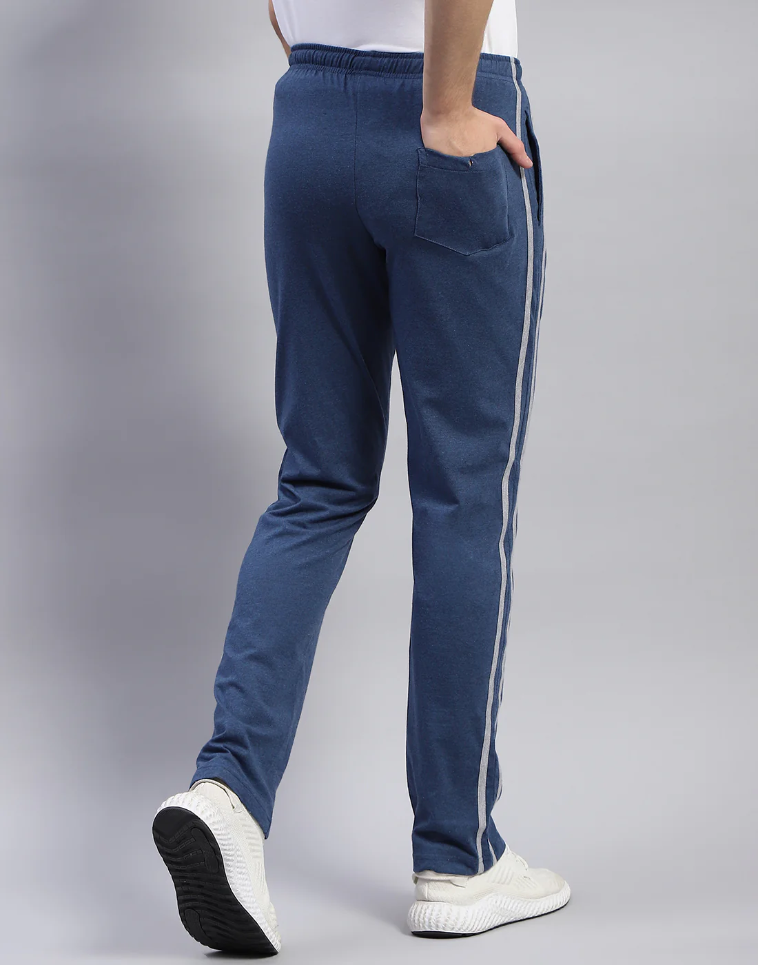 Men Navy Blue Solid Regular Fit Lower - Image 5