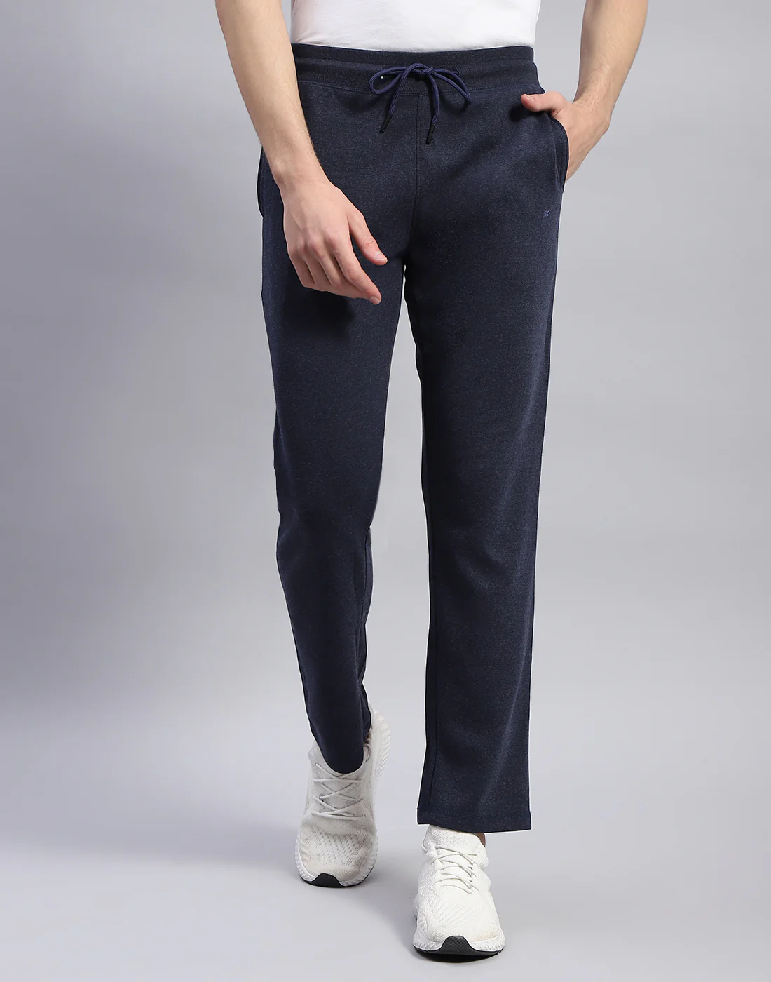 Men Navy Blue Solid Regular Fit Lower - Image 3
