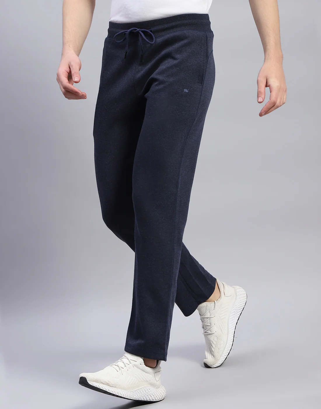 Men Navy Blue Solid Regular Fit Lower - Image 4