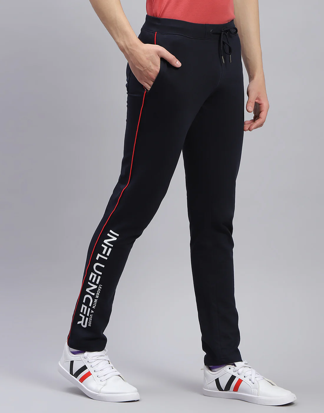 Men Navy Blue Solid Regular Fit Lower - Image 5