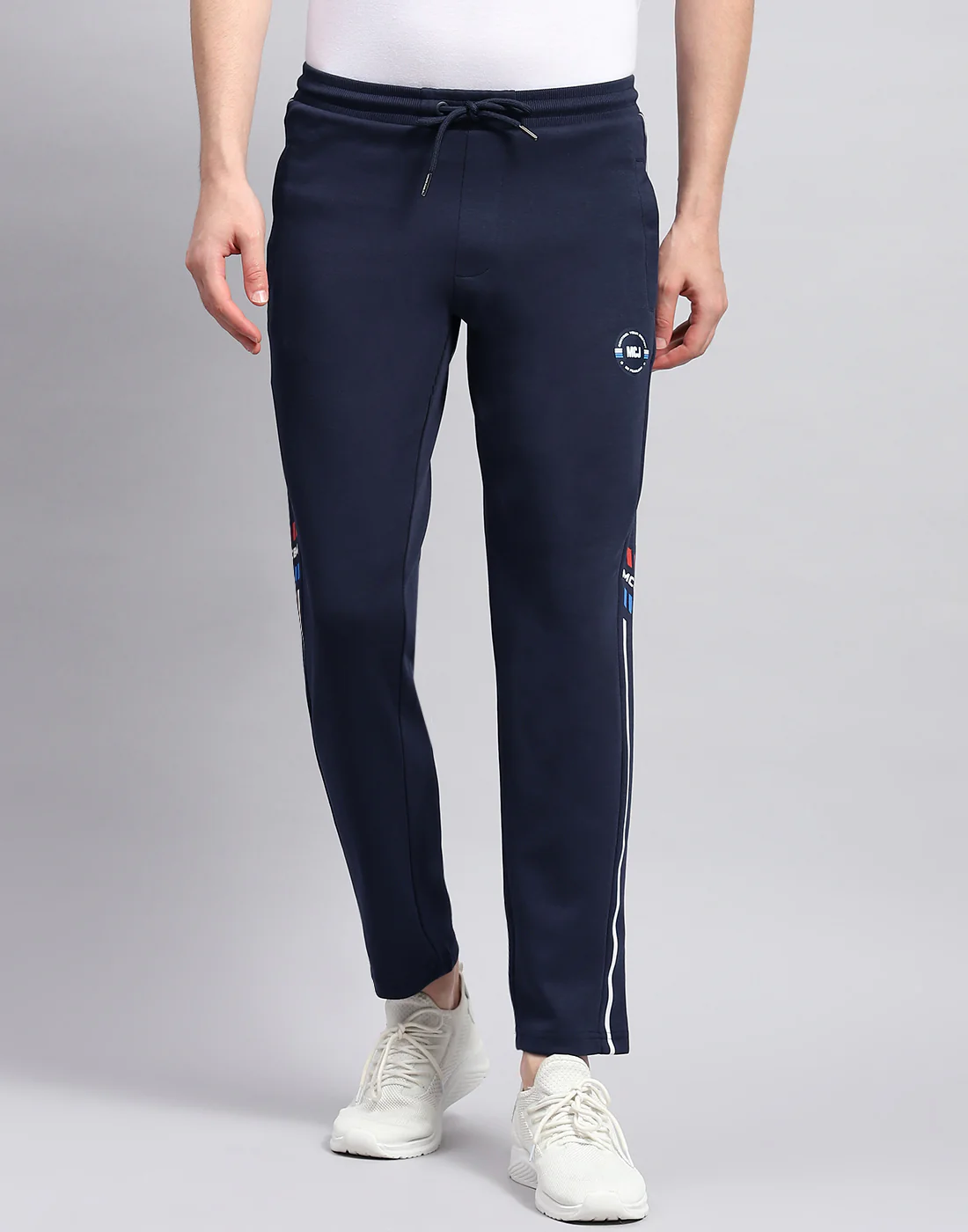 Men Navy Blue Solid Regular Fit Lower - Image 3