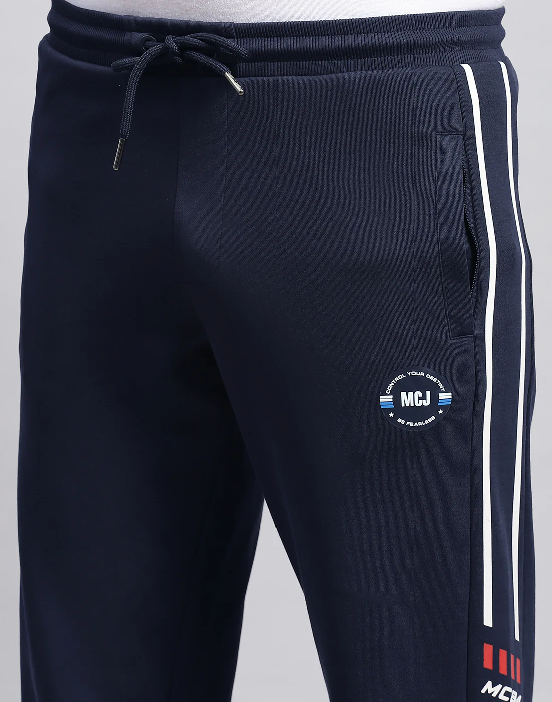 Men Navy Blue Solid Regular Fit Lower - Image 6