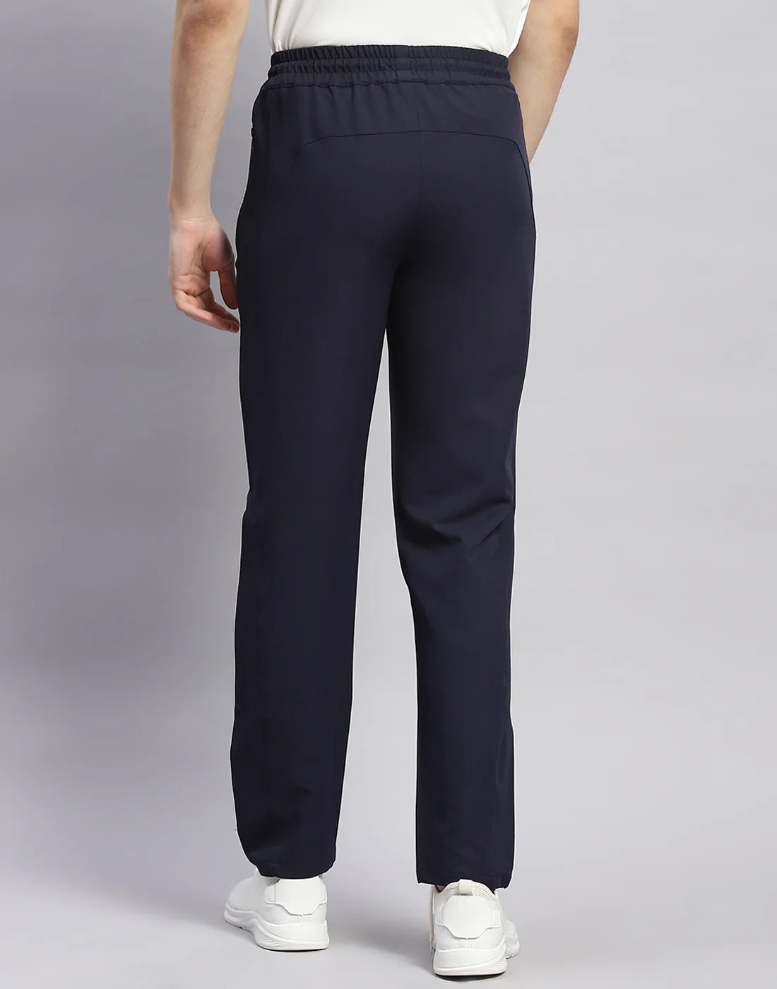 Men Navy Blue Solid Regular Fit Lower - Image 5