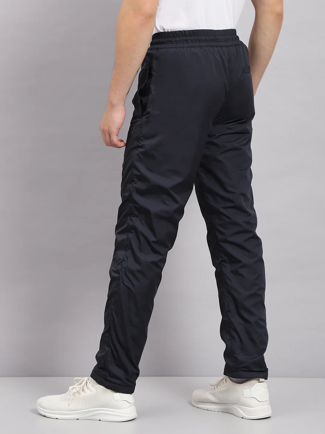 Men Navy Blue Solid Regular Fit Lower - Image 5