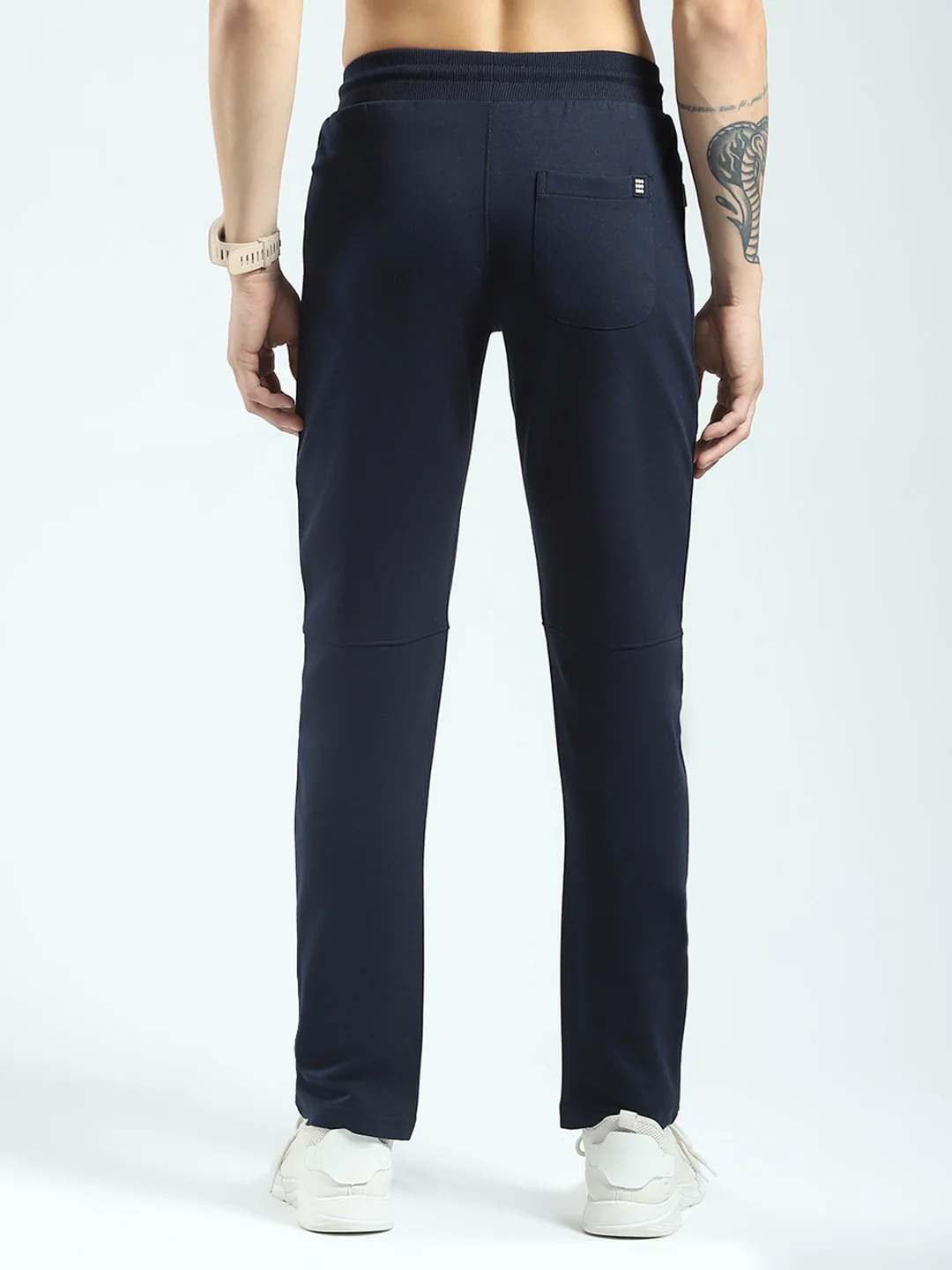 Rock.it Men Navy Blue Solid Regular Fit Lower - Image 5