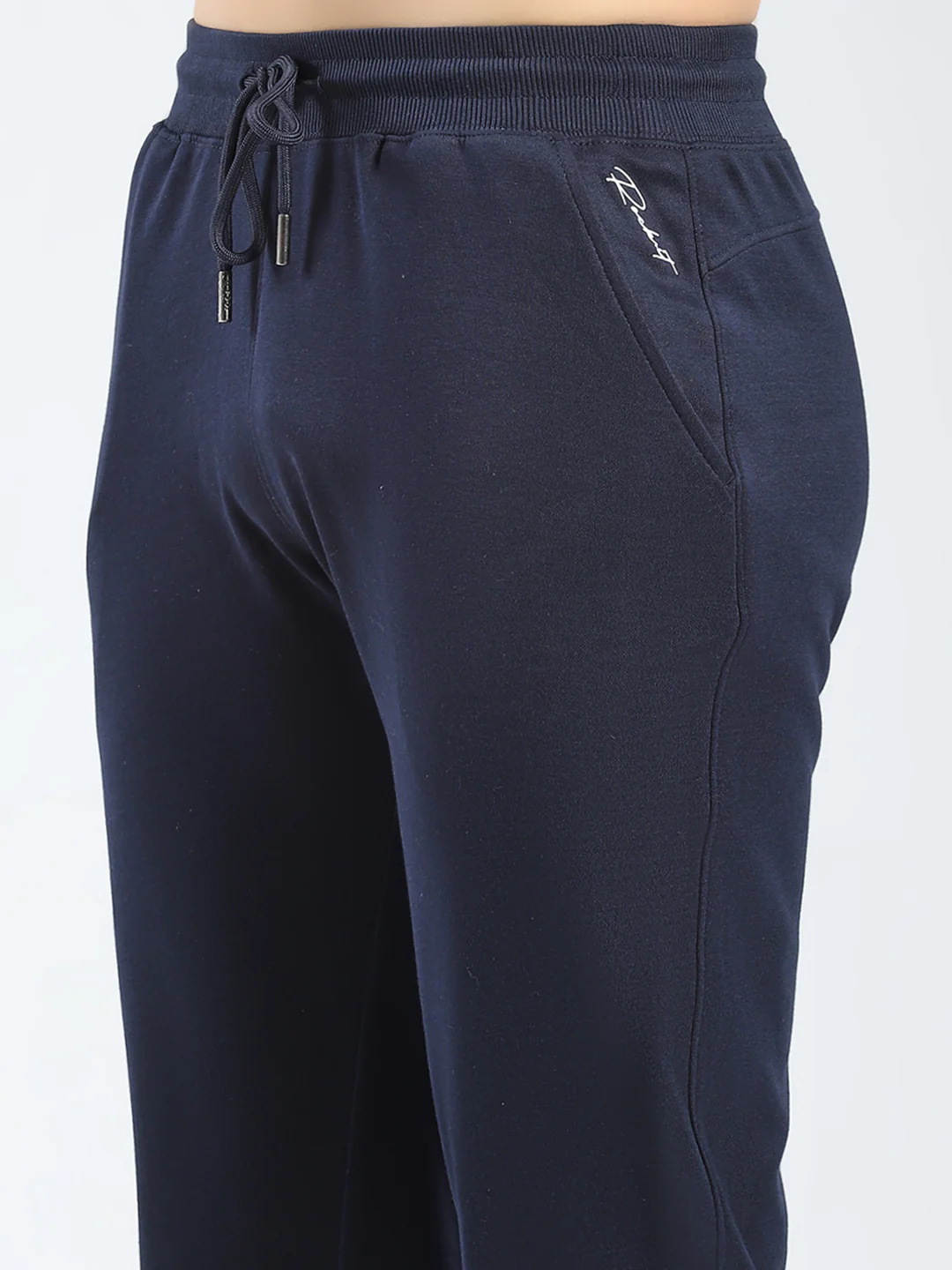 Rock.it Men Navy Blue Solid Regular Fit Lower - Image 6