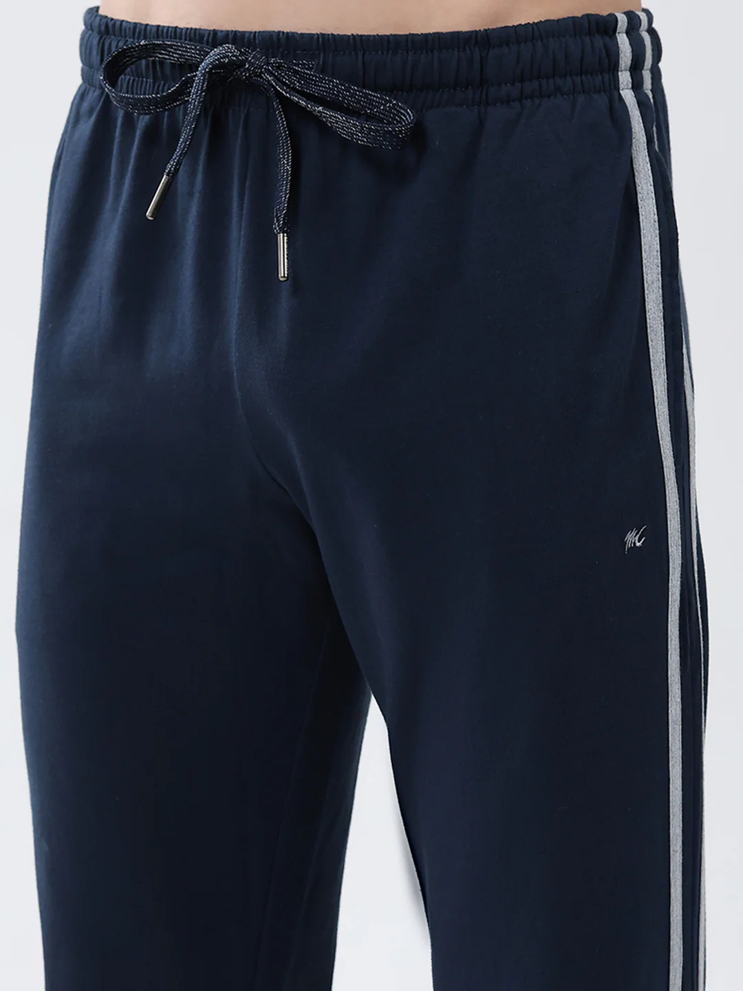 Men Navy Blue Solid Regular Fit Lower - Image 6