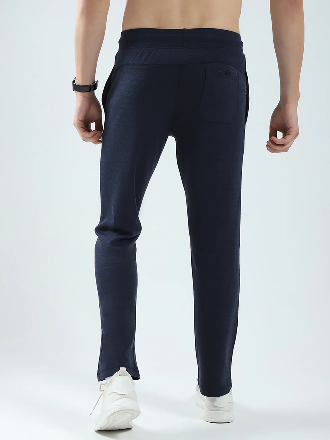 Men Navy Blue Solid Regular Fit Lower - Image 5