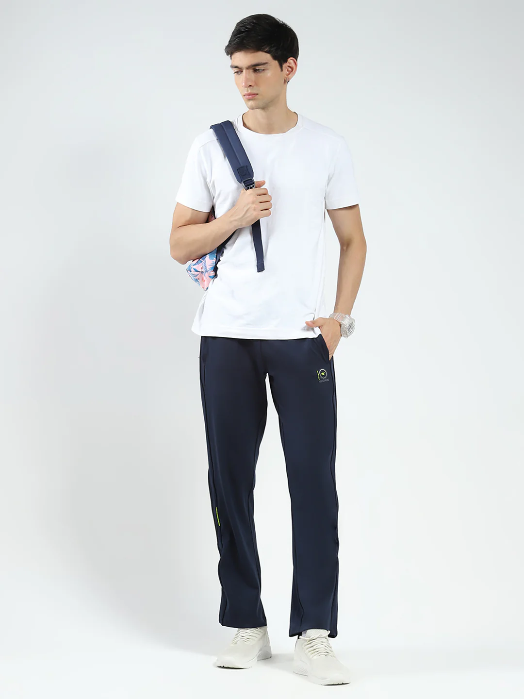 Men Navy Blue Solid Regular Fit Lower - Image 2