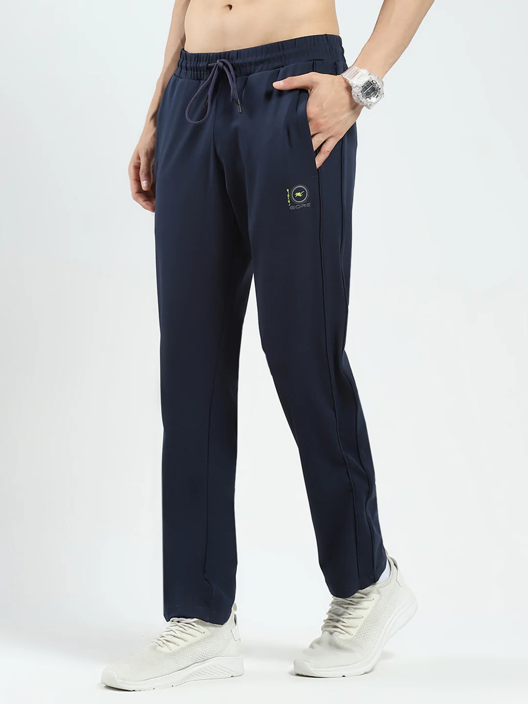Men Navy Blue Solid Regular Fit Lower - Image 3