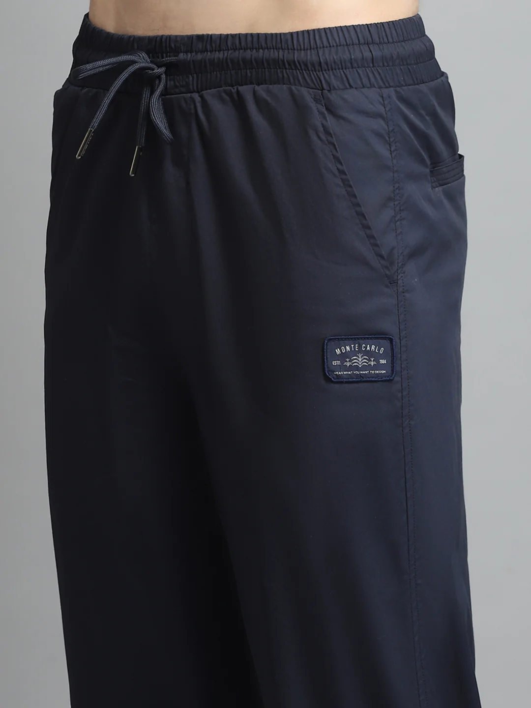 Men Navy Blue Solid Regular Fit Lower - Image 6