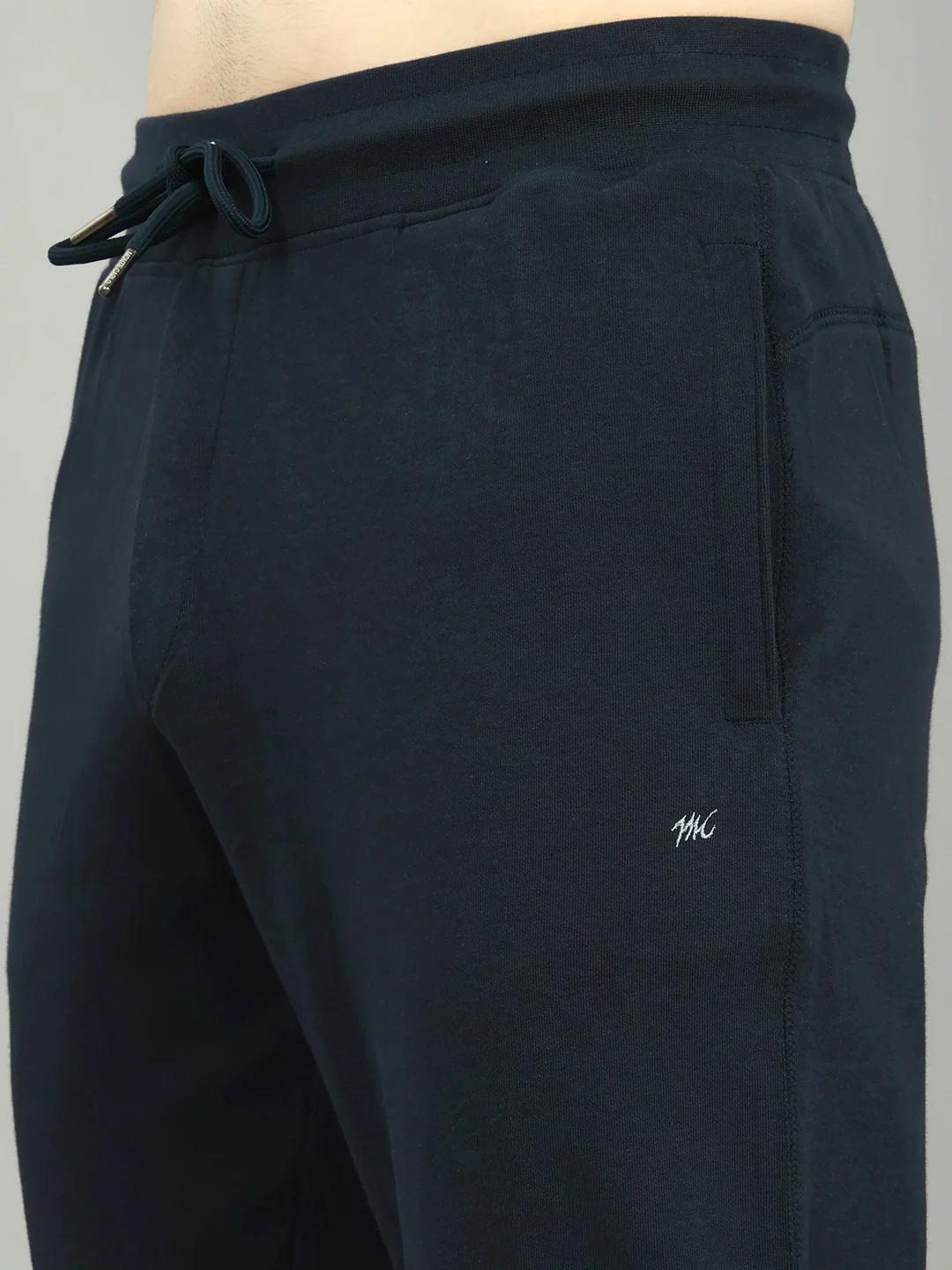 Men Navy Blue Solid Regular Fit Lower - Image 4