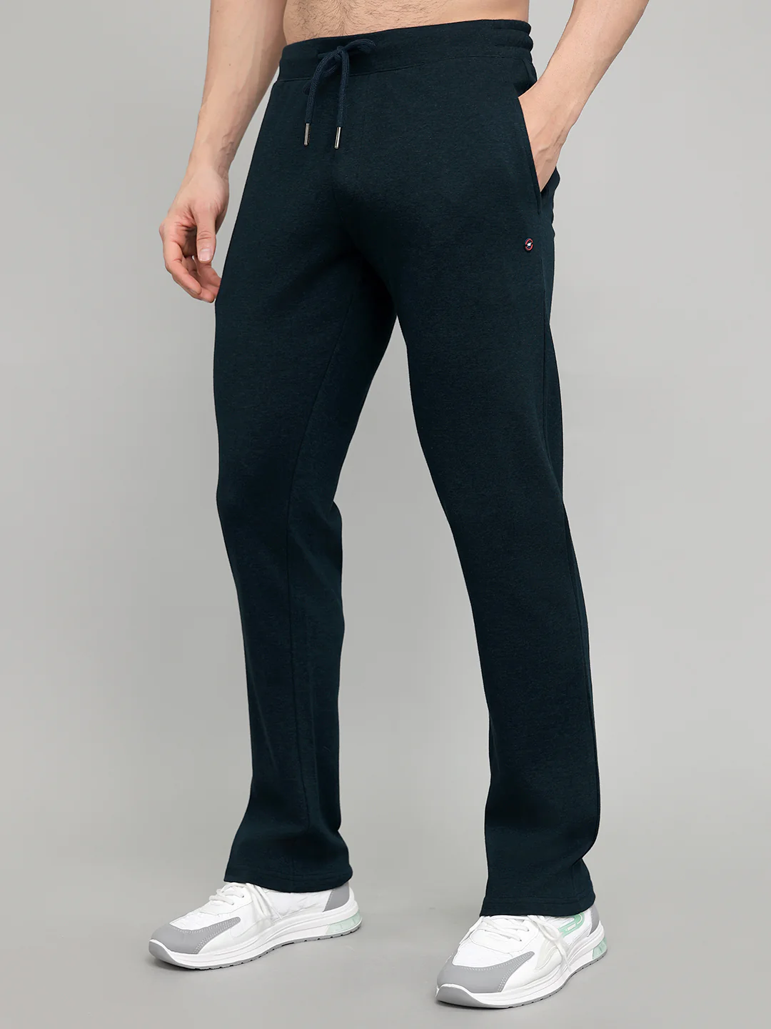 Men Navy Blue Solid Regular Fit Lower - Image 2