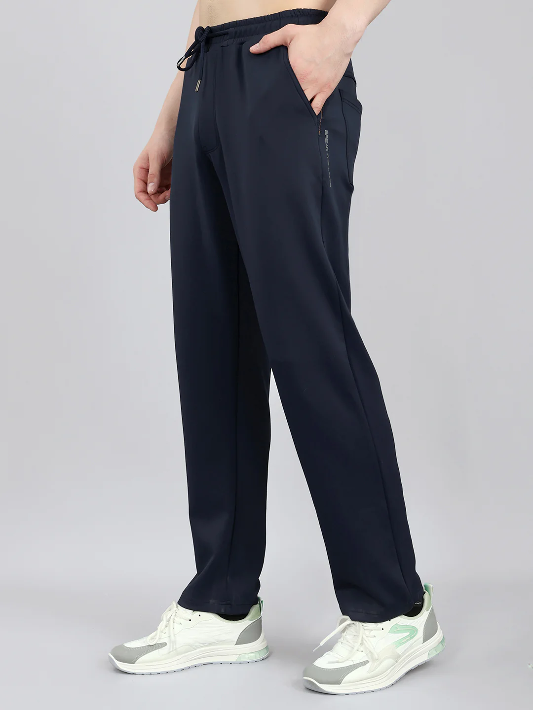Men Navy Blue Solid Regular Fit Lower - Image 2