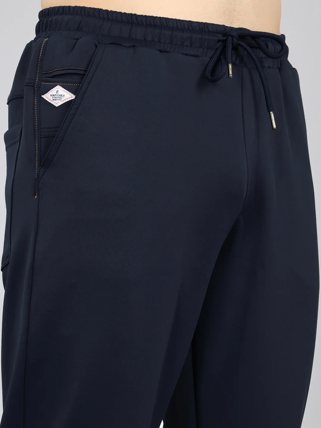 Men Navy Blue Solid Regular Fit Lower - Image 4