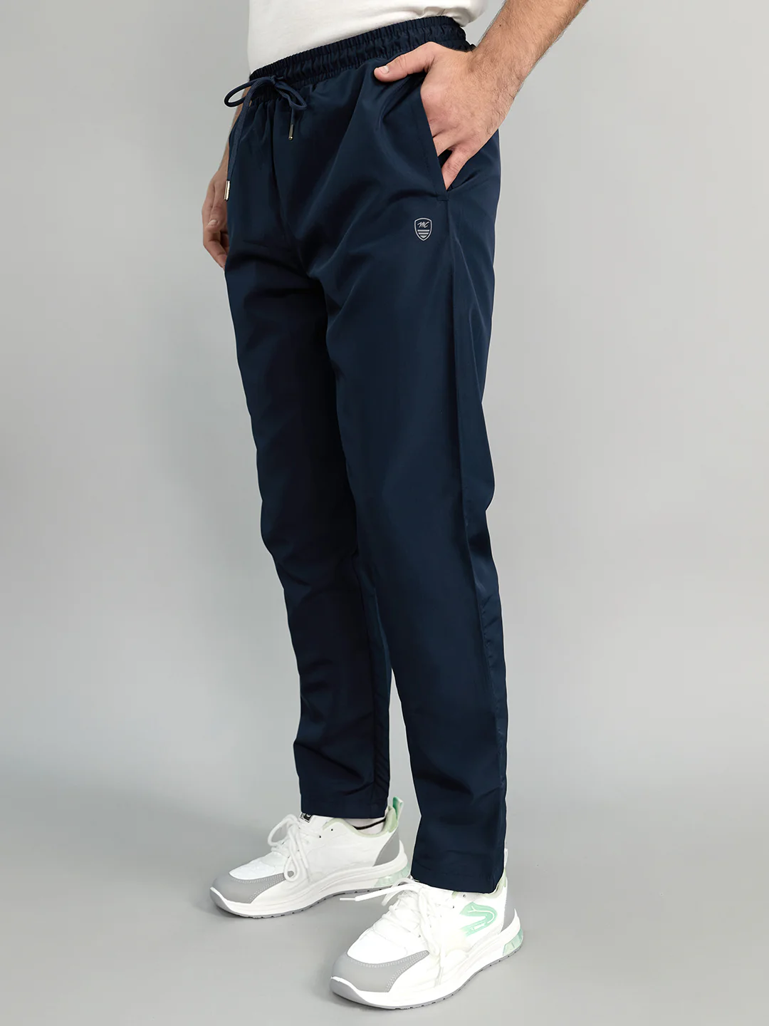 Men Navy Blue Solid Regular Fit Lower - Image 2