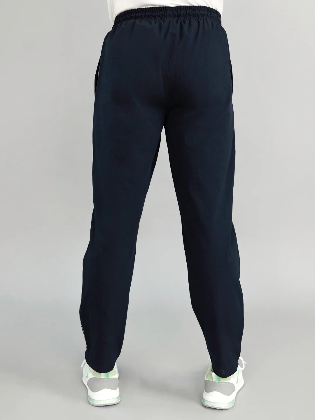 Men Navy Blue Solid Regular Fit Lower - Image 4