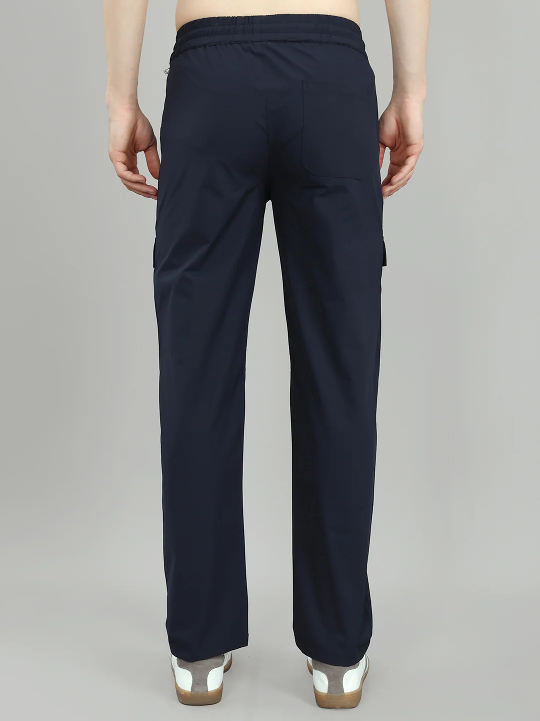 Men Navy Blue Solid Regular Fit Lower - Image 4