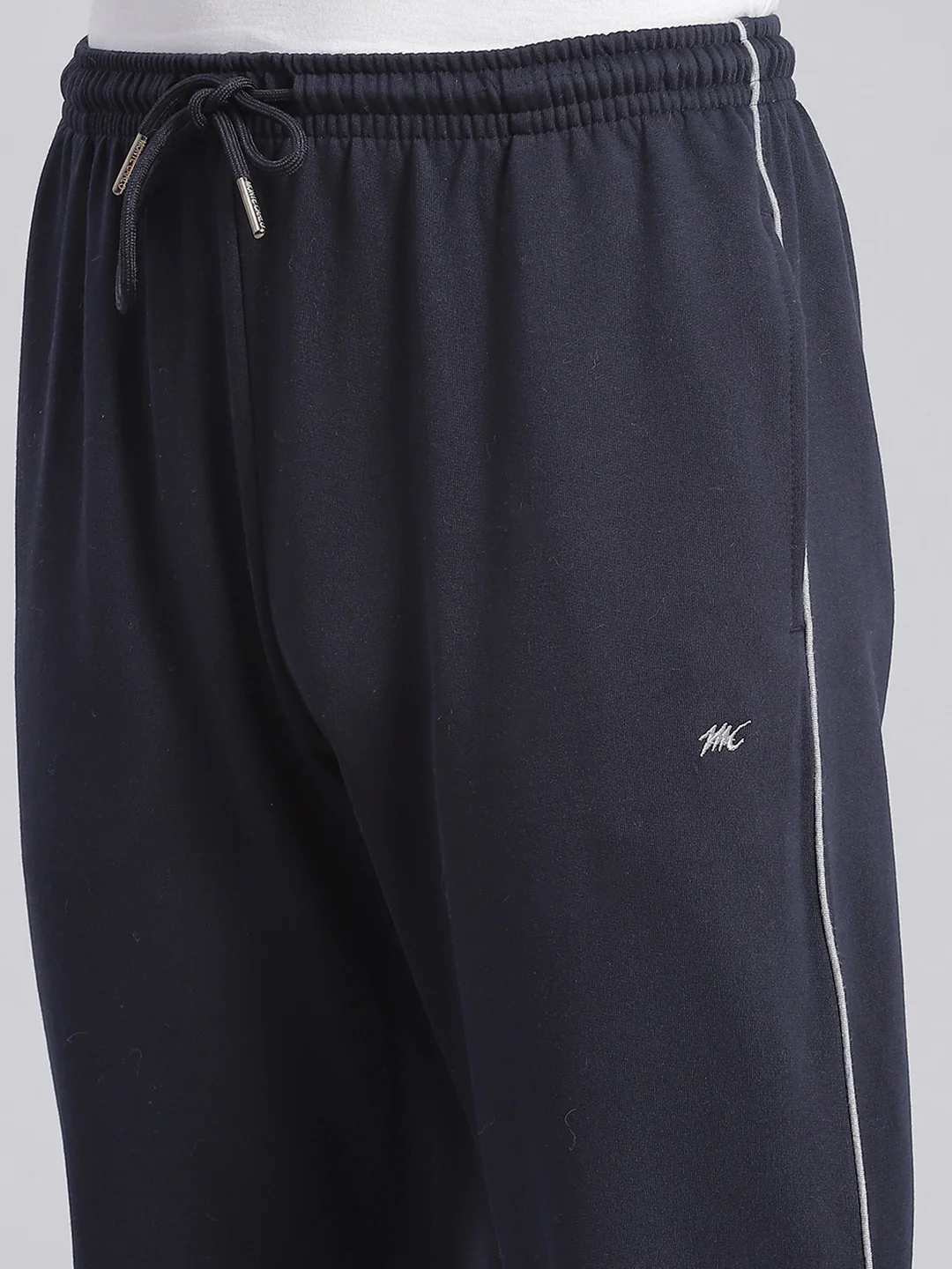 Men Navy Blue Solid Regular Fit Winter Lowers - Image 6