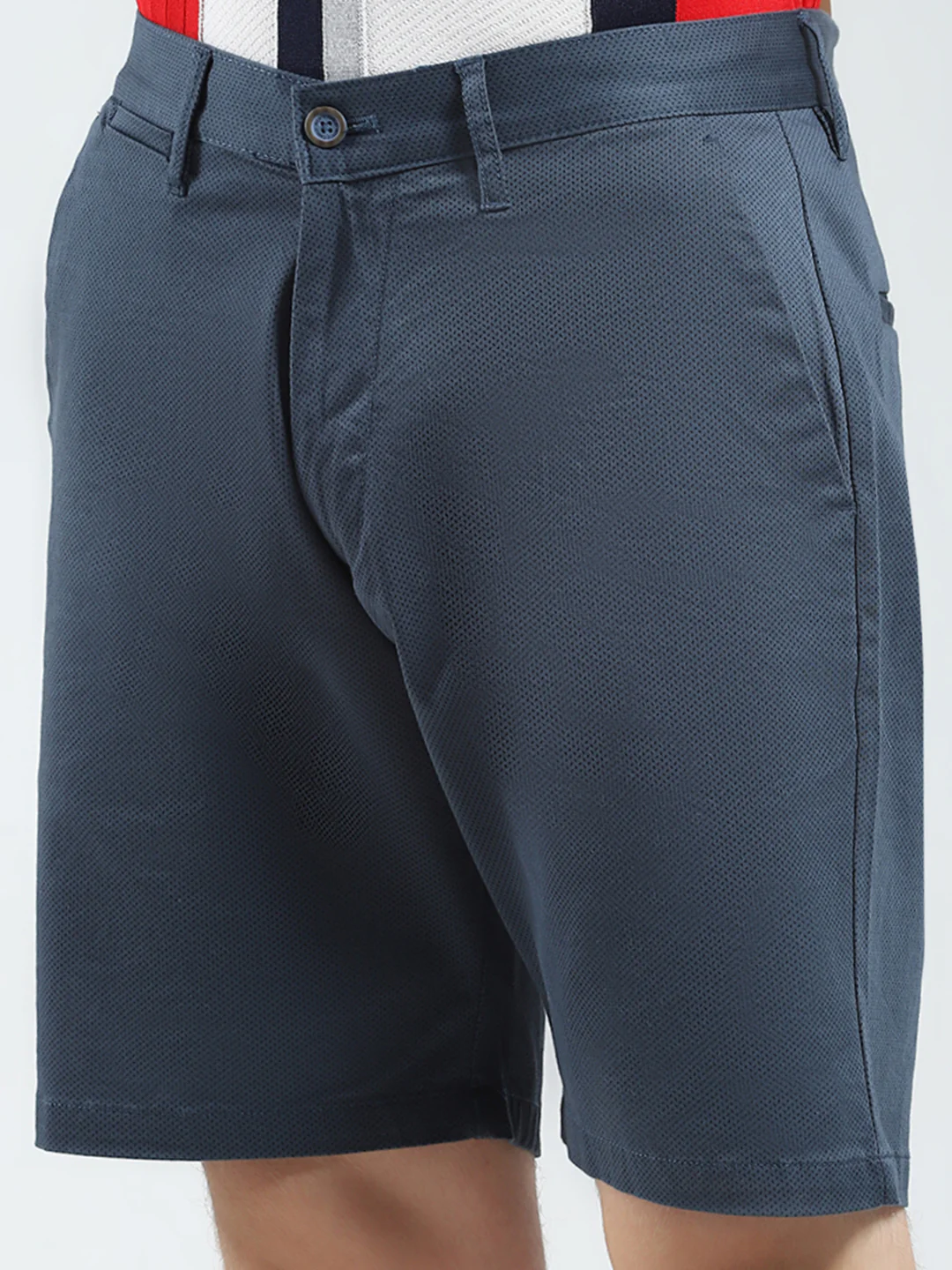 Men Navy Blue Solid Regular Fit Shorts - Image 6
