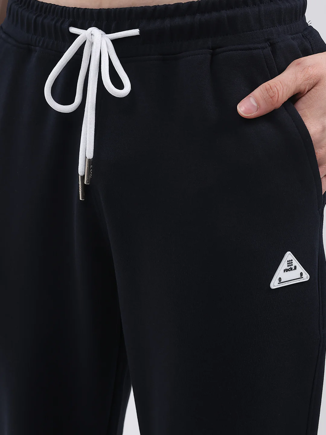 Rock.it Men Navy Blue Solid Regular Fit Winter Lower - Image 7