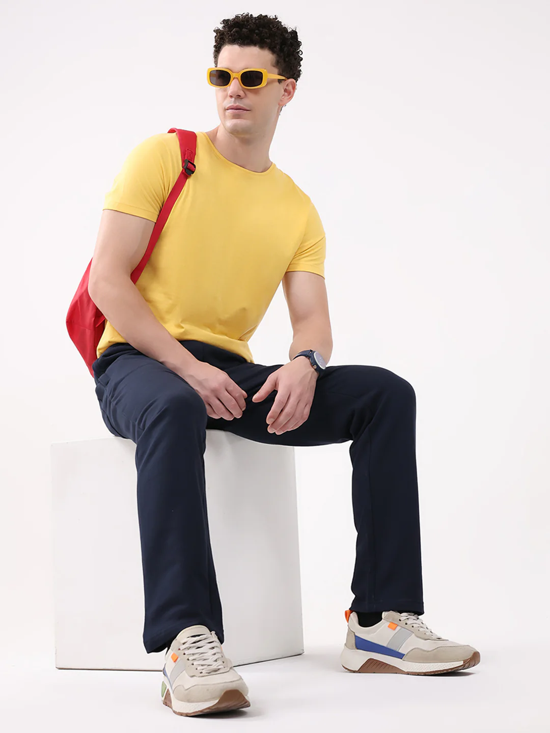 Men Navy Blue Solid Regular Fit Winter Lower - Image 2
