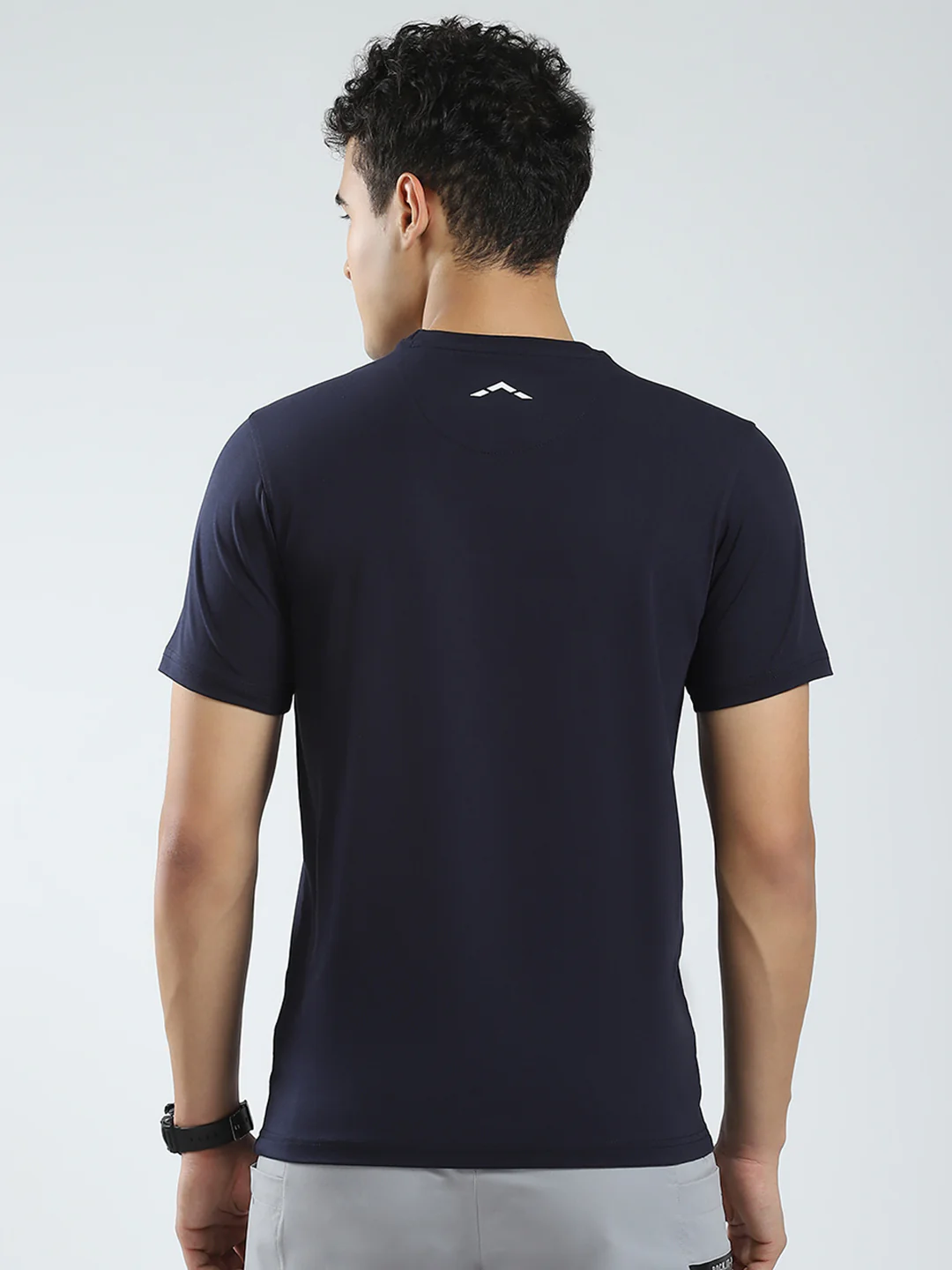 Rock.it Men Navy Blue Solid Round Neck Half Sleeve T-Shirt - Image 5