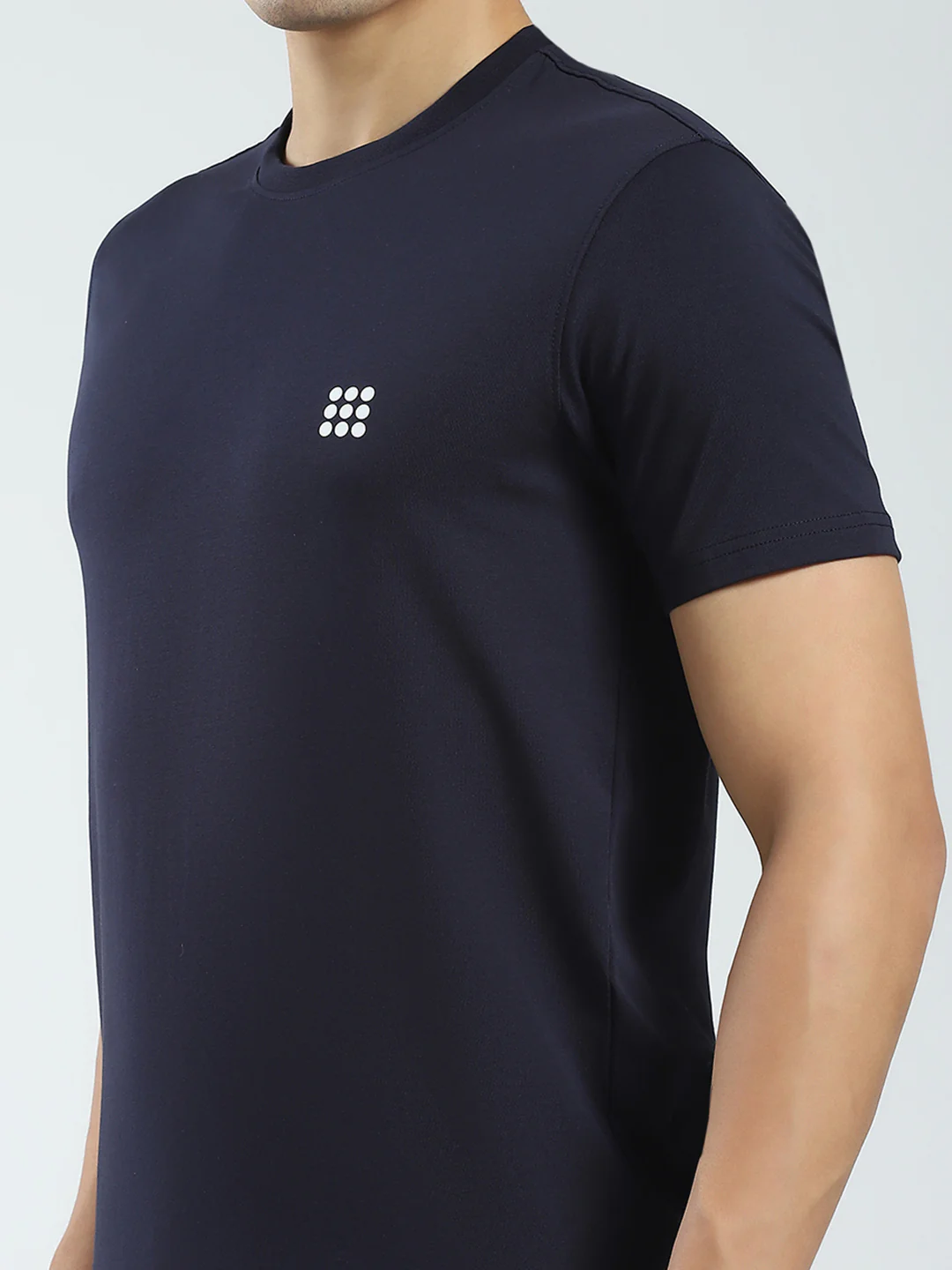 Rock.it Men Navy Blue Solid Round Neck Half Sleeve T-Shirt - Image 7