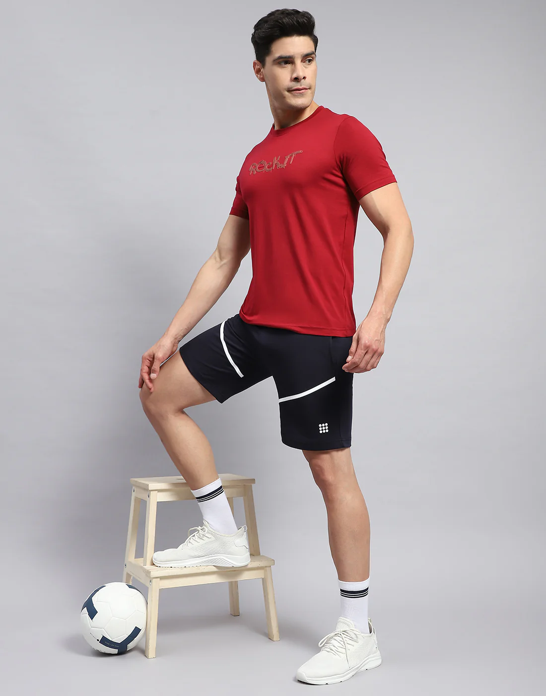 Rock.it Men Navy Blue Solid Smart Fit Short - Image 2
