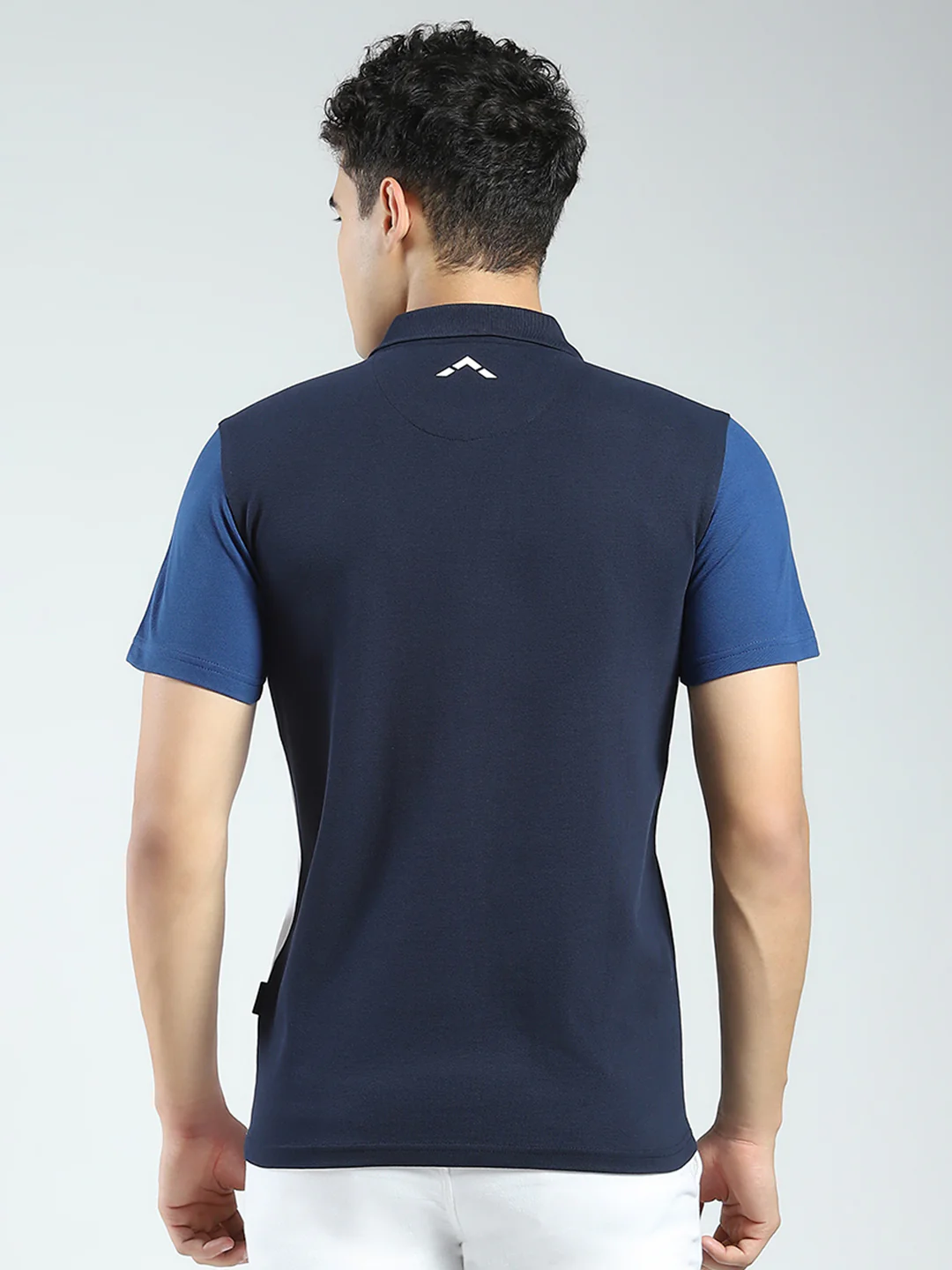 Rock.it Men Navy Blue Stripe Collar Half Sleeve T-Shirt - Image 5