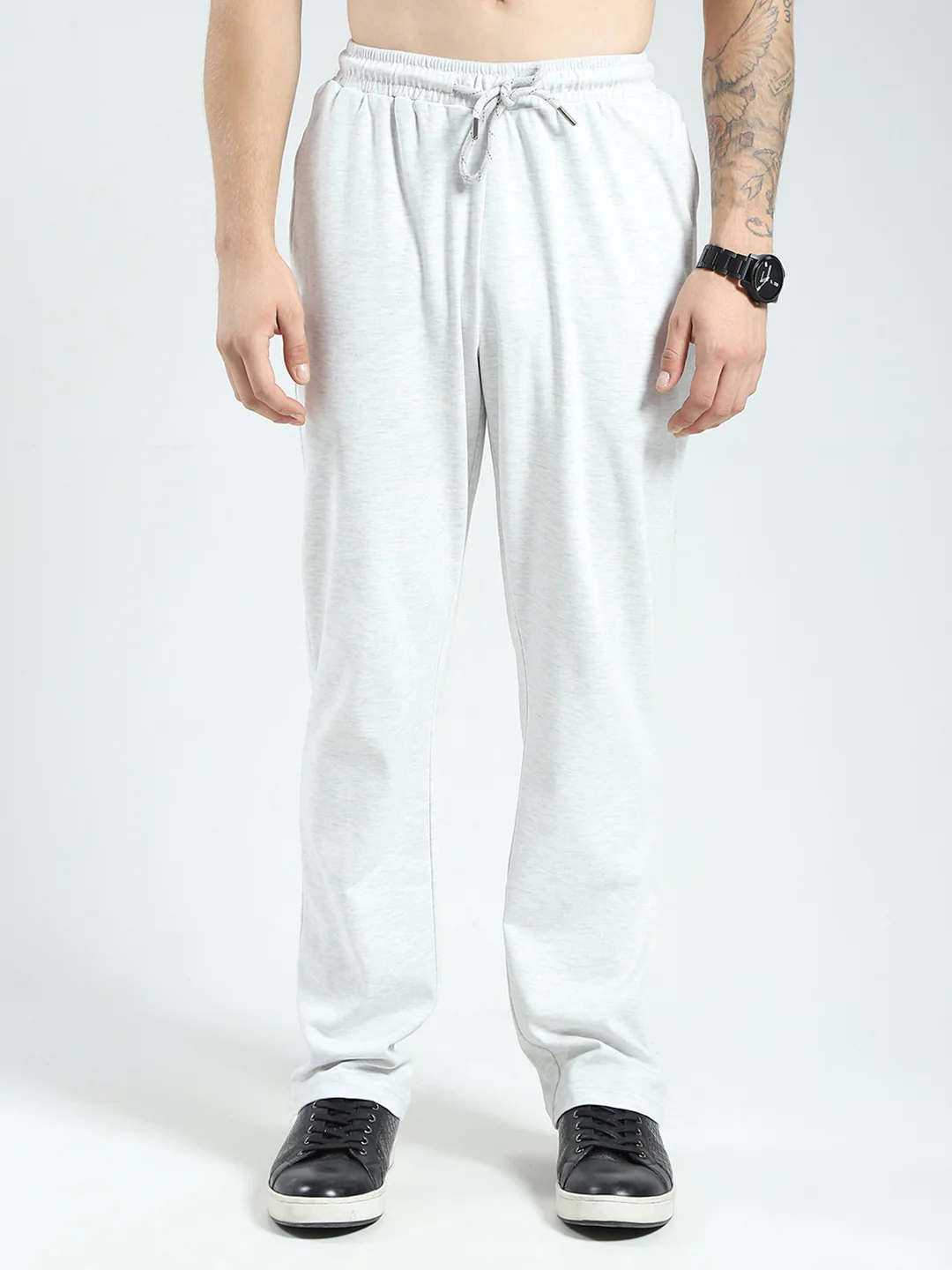 Men Off White Solid Collar Half Sleeve Lower Set - Image 7