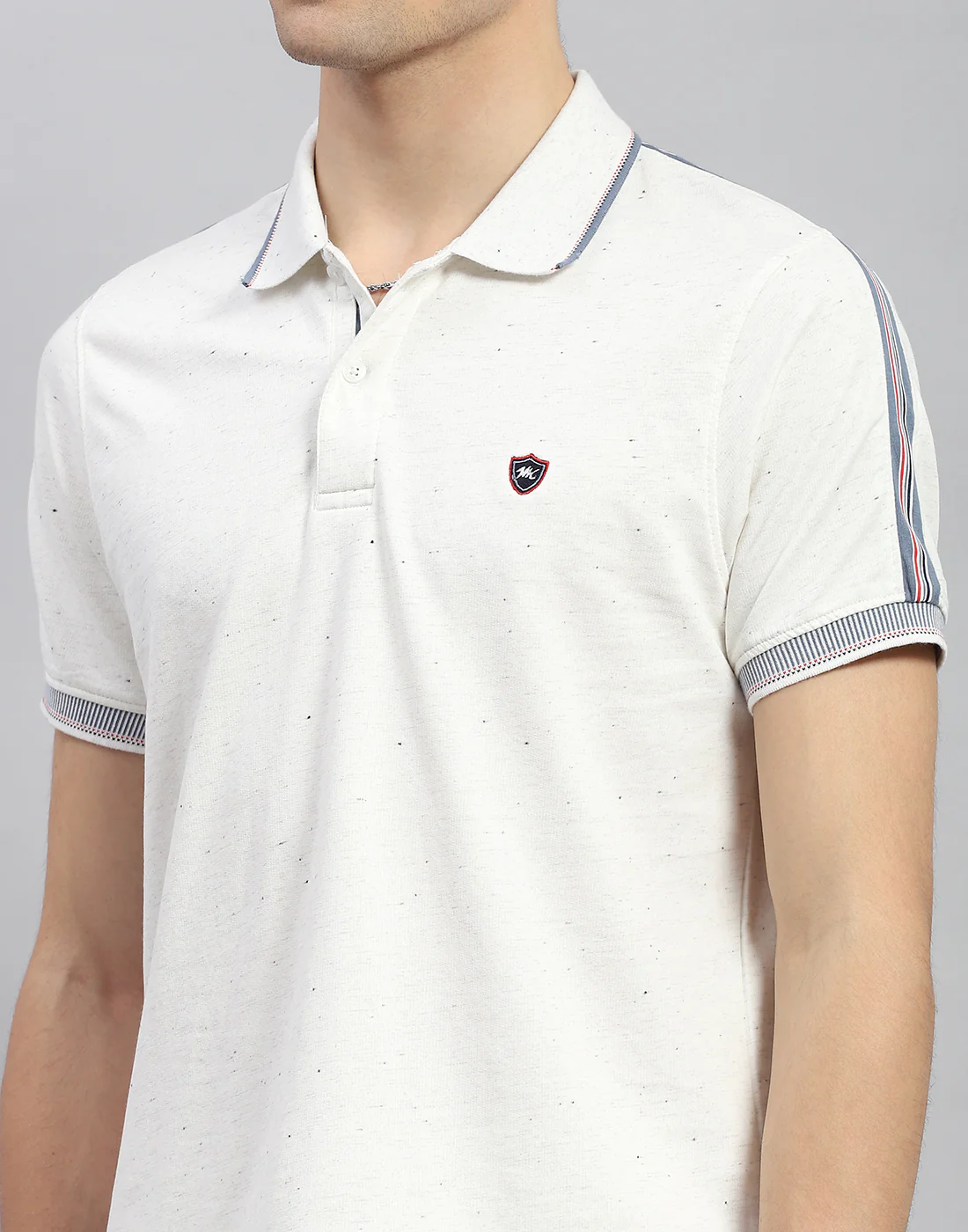 Men Off White Solid  Half Sleeve Lower Set - Image 6