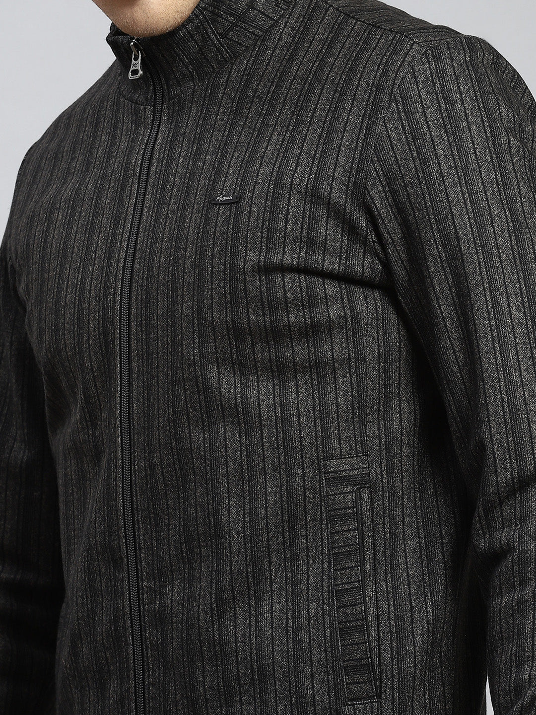 Men Olive Plain Jacket - Image 6