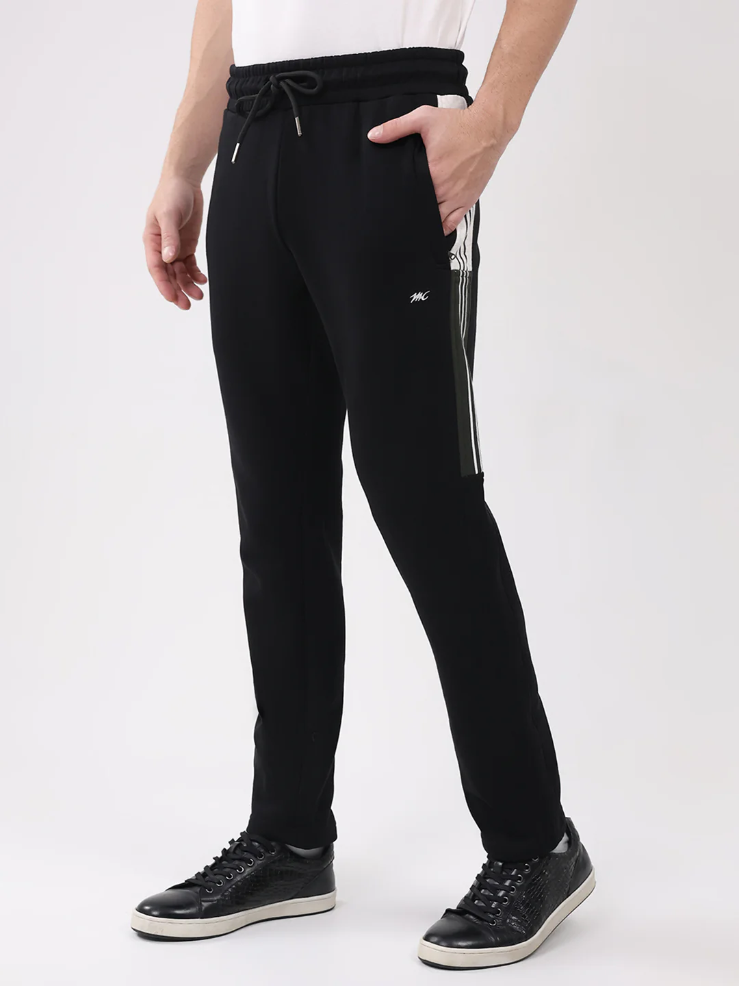 Men Olive Printed Collar Full Sleeve Winter Tracksuit - Image 7