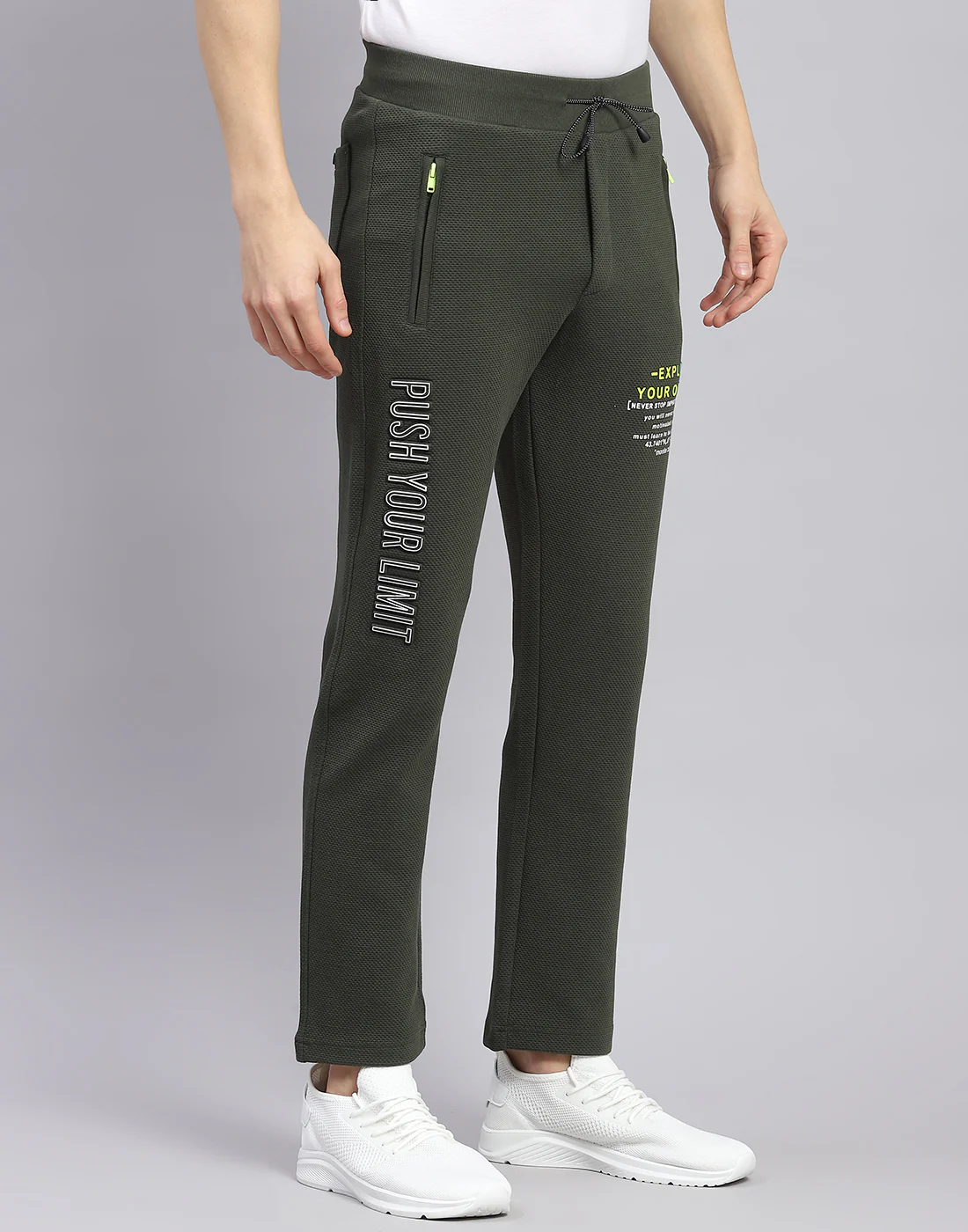 Men Olive Printed Regular Fit Winter Lower - Image 4